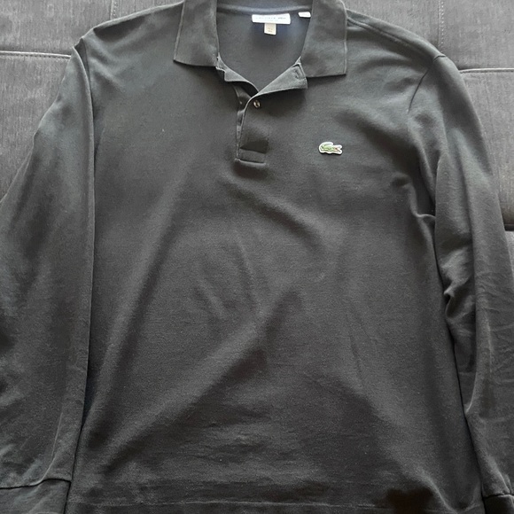 Lacoste Men's Dark Gray Long Sleeve Polo - Picture 1 of 6